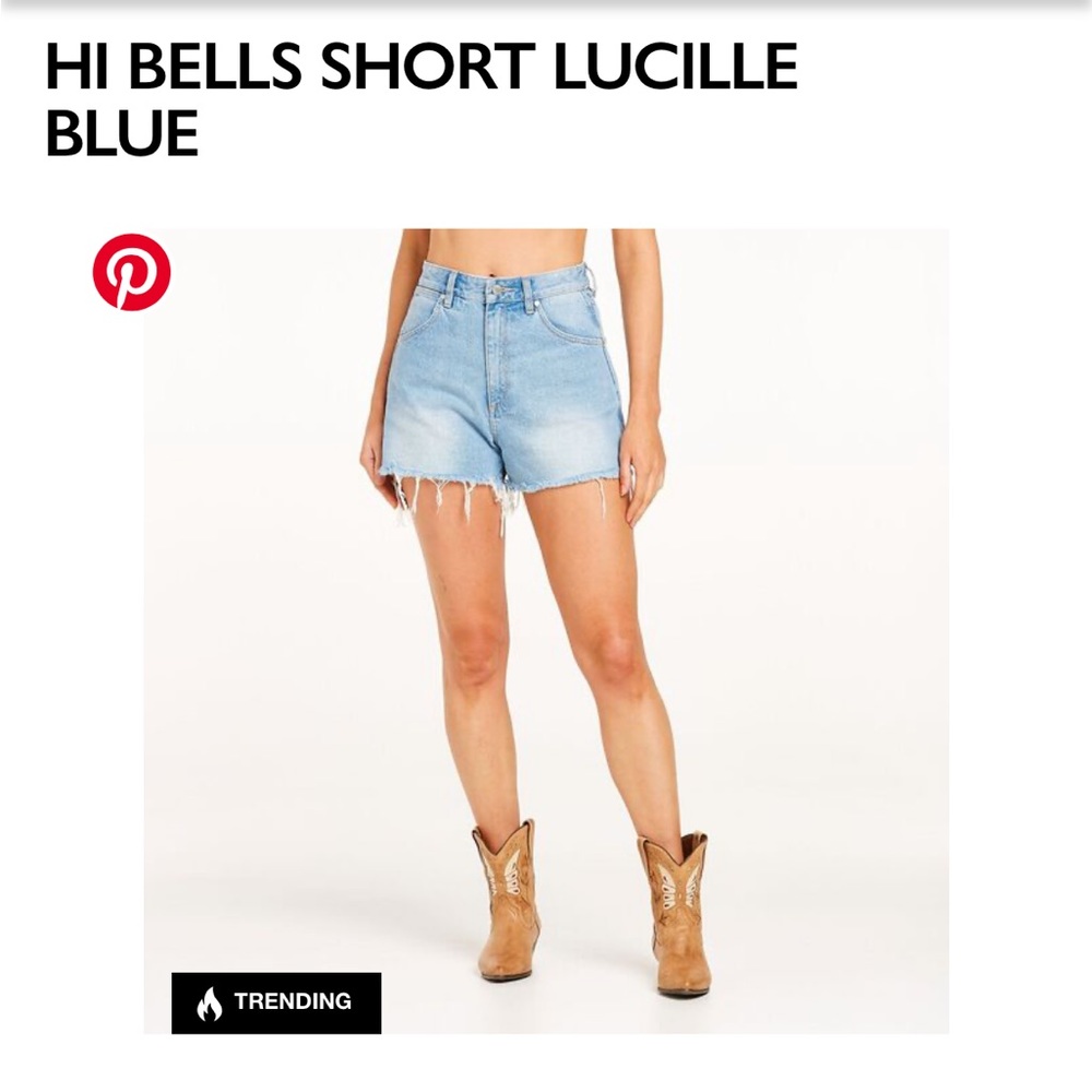 Wrangler Hi Bells Lucille Blue Shorts